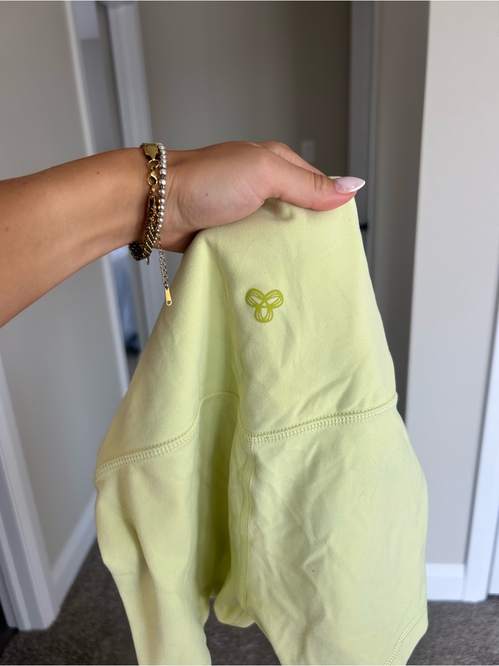 Aritzia High-Waist Athletic Shorts - Pale Yellow - Picture 3 of 6